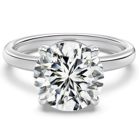 Flydeer 3 CT Engagement Ring for Women 925 Sterling Silver Round Solitaire Wedding Promise Ring for Her AAAAA CZ Size 7