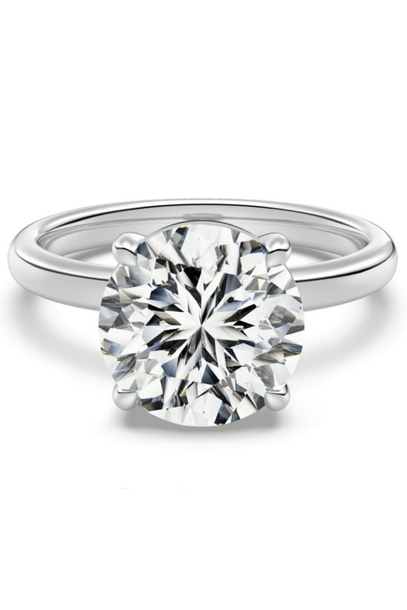 3 CT Engagement Ring for Women 925 Sterling Silver Round Solitaire Wedding Promise Ring for Her AAAAA CZ Size 7