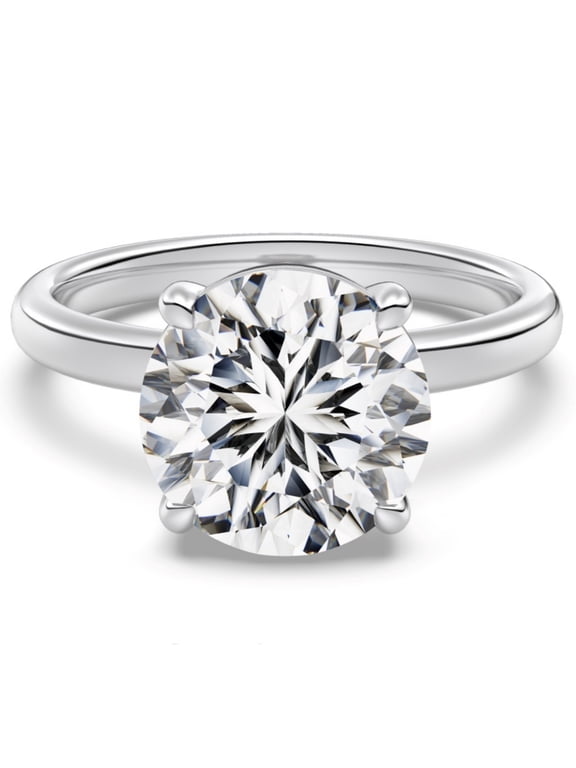 3 CT Engagement Ring for Women 925 Sterling Silver Round Solitaire Wedding Promise Ring for Her AAAAA CZ Size 9