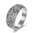 thumbnail image 1 of Flydeer Rings for Men Titanium Steel Eye of God 10mm Men Rings All Seeing Eye Rings Vintage Jewelry Size 8, 1 of 5