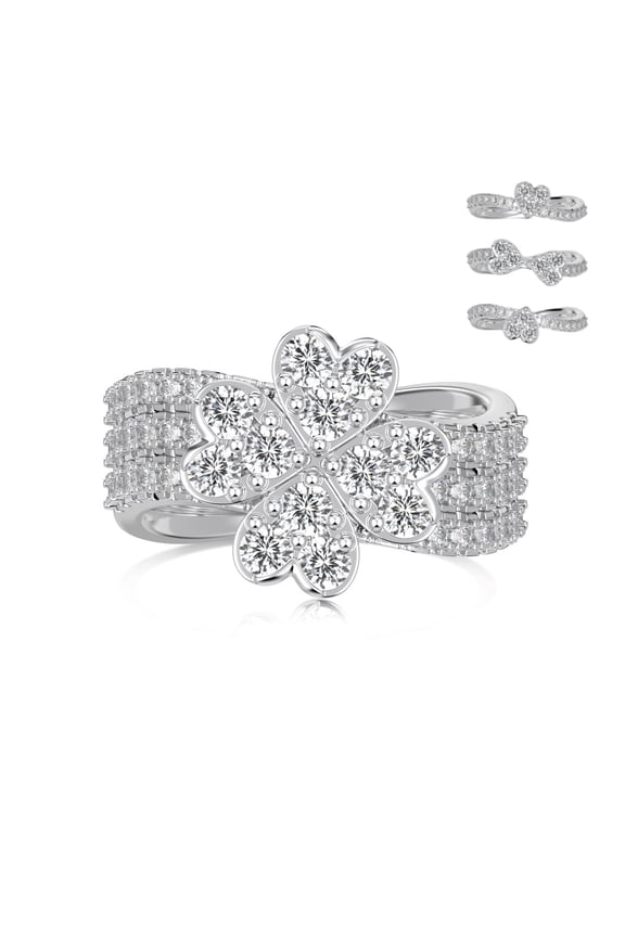 Wedding Ring Set for Women 925 Silver Stackable Engagement Ring for Her 5A CZ Size 9