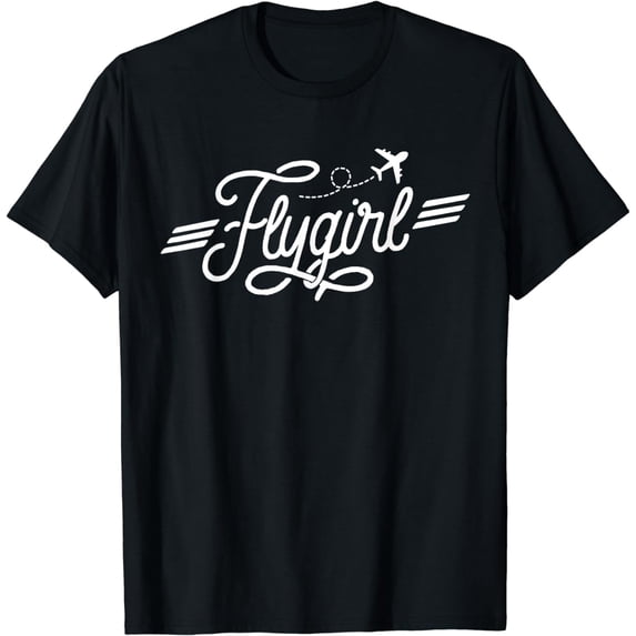 Flygirl Vintage Aviation Shirt Pilot Gift Flight Attendant T-Shirt