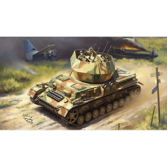 Flyhawk FH3030 1/72 Flakpanzer IV Wirbelwind Assembly Model Kit