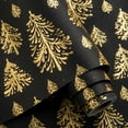 thumbnail image 1 of Flyhill Black Kraf Christmas Wrapping Paper,Gold 3D Embossed Foil Christmas Pine Tree with Woodlands Wrap Paper for Holiday, Party,Celebration, New Year (17 Inch X 32.8 Feet), 1 of 13