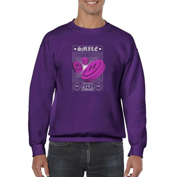 Flying 3D Smiles Techno Style Sweatshirt Men -Image by Shutterstock, Male 5X-Large
