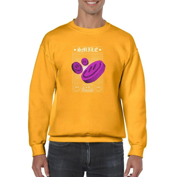 Flying 3D Smiles Techno Style Sweatshirt Men -Image by Shutterstock, Male 5X-Large