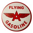 thumbnail image 1 of Flying A Gasoline Hem Wrapped Novelty Diameter Circular Sign Size: 8 x 8 inch, 1 of 5