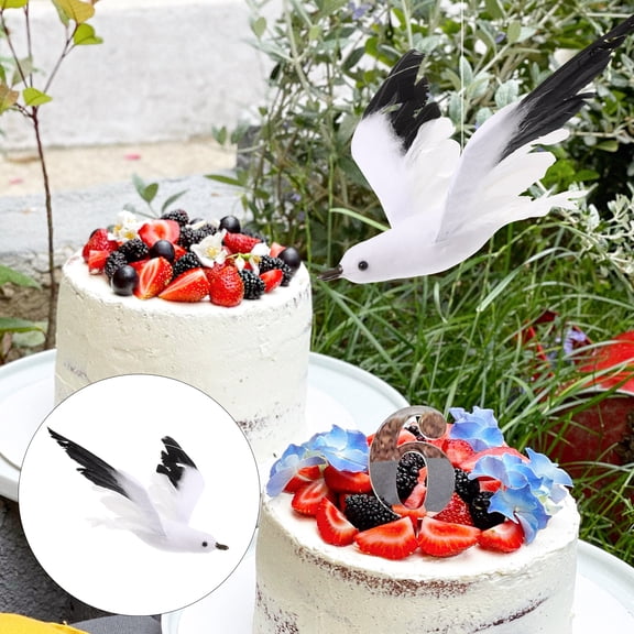 Creative Seagull Pendant Decorative Hanging Ornament for Party Wedding Home Decor Artificial Model Size S