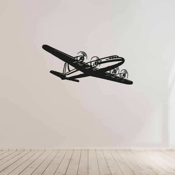 Flying Aviation Silhouette Airplane Air Plane Jet Helicopter Wall Sticker Art Decal for Girls Boys Kids Room Bedroom Nursery House Fun Home Decor Stickers Wall Art Vinyl Decoration Size (6x10 inch)