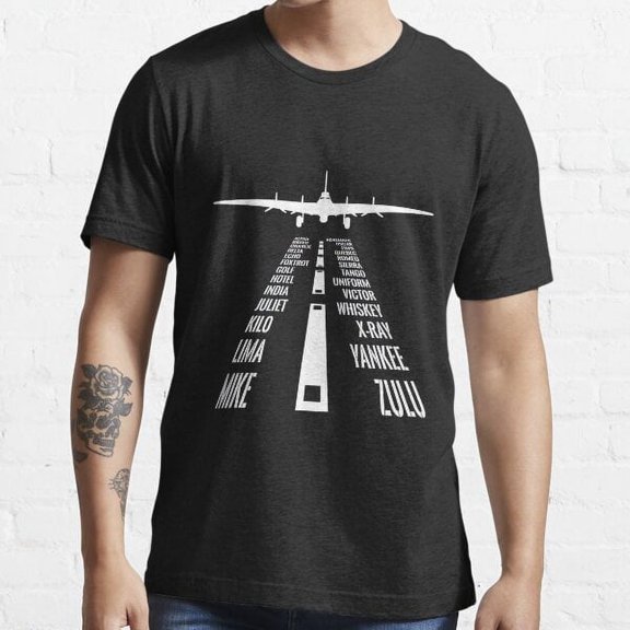 Flying B17 Flying Fortress Pilot Landing Phonetic Alphabet Gear Essential T-shirt