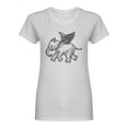 thumbnail image 1 of Flying Baby Elephant Shaped T-Shirt Women -Image by Shutterstock, Female Large, 1 of 2