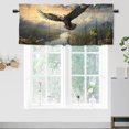 thumbnail image 1 of Flying Bald Eagle Window Curtain Valances Nature Forest Wildlife Eagle Window Valance for Living Room Bedroom, Kitchen Valance Rod Pocket Window Curtain 54 by 18 in, 1 Panel, 1 of 6
