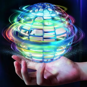 Flying Ball Toy Globe 360Rotating Hand Controlled Orb Magic Led Lights Controller Mini Drone Boomerang Fly Spinners for Kids Adults Indoor Outdoor