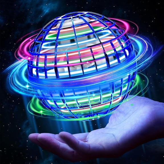 Flying Ball Toys, Hover Orb Ball, New Upgraded Magic Controller Mini Ball Brings Magic into Reality, Hand Operated Balls RGB Lights Spinner 360 Rotating Spinning UFO for Kids Adults