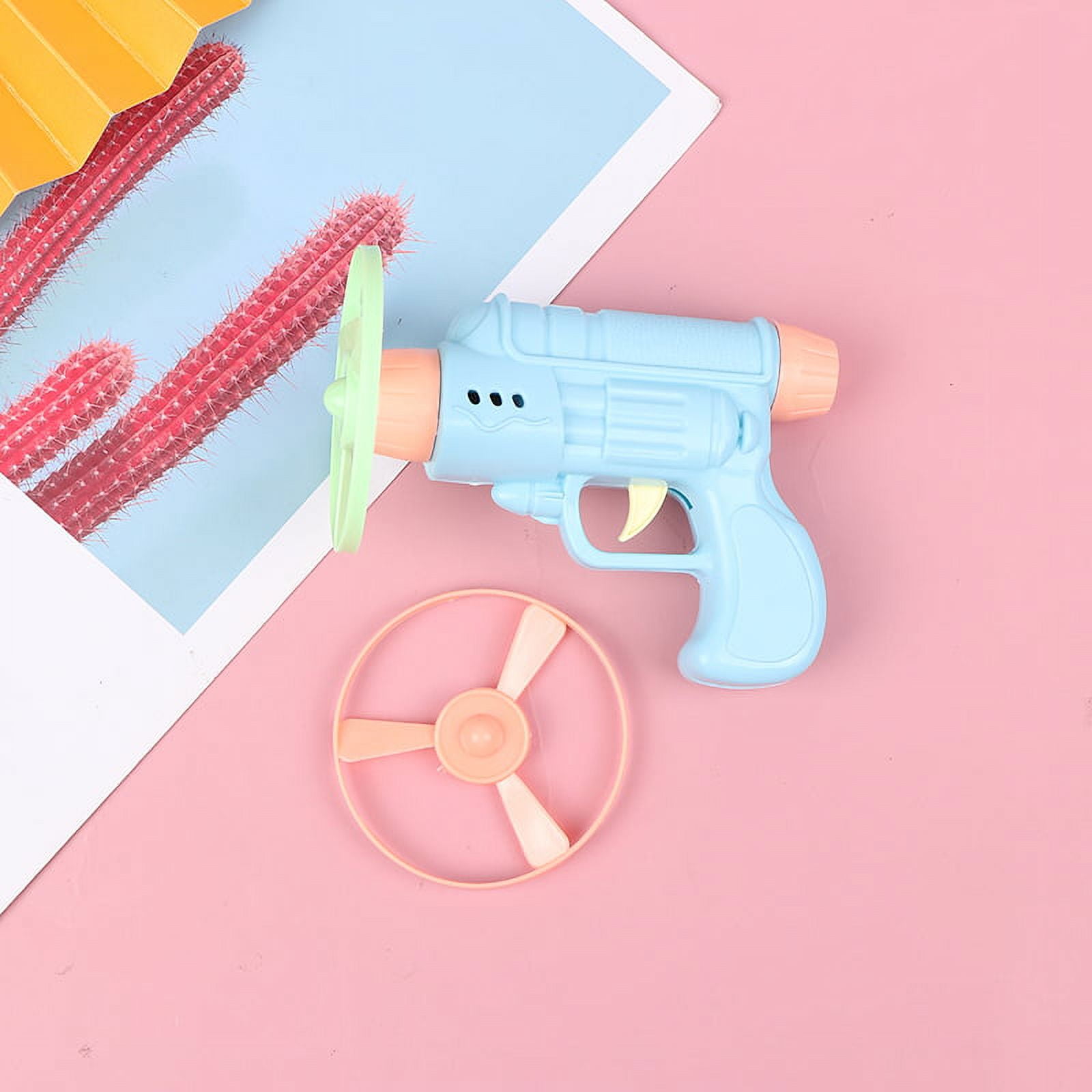 Flying Bamboo Dragonfly Flying Saucer Gun Flying Disc Outdoor Toy