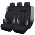 thumbnail image 1 of Flying Banner Car Seat Covers Front Rear Full Set Protectors Auto Interior Car Accessories Rear Bench Split 40/60 50/50 60/40 Piping Sporty Gray Black, 1 of 6