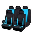 thumbnail image 1 of Flying Banner Car Seat Covers Front Seats Rear Bench Polyester car seat Protectors Easy installations Rear Bench Split Classic Man Lady Truck (Full Set -- Low Back, Black Mint Blue), 1 of 3