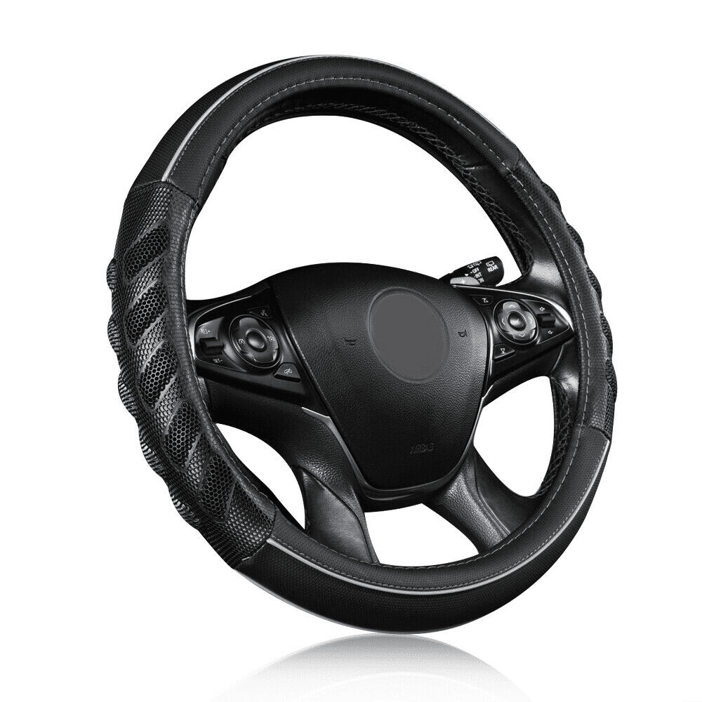FH Group 1.5 lb. Genuine Leather Lace up Blue Steering Wheel
