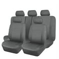 thumbnail image 1 of Flying Banner Classic Gray Polyester Airbag Compatible Installations Front Rear Seat Covers 4 Pieces, 1 of 7