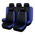 thumbnail image 1 of Flying Banner Full Set Deluxe Automotive Leather Universal Car Seat Covers Interior Covers car SUV pick up Blue, 1 of 8
