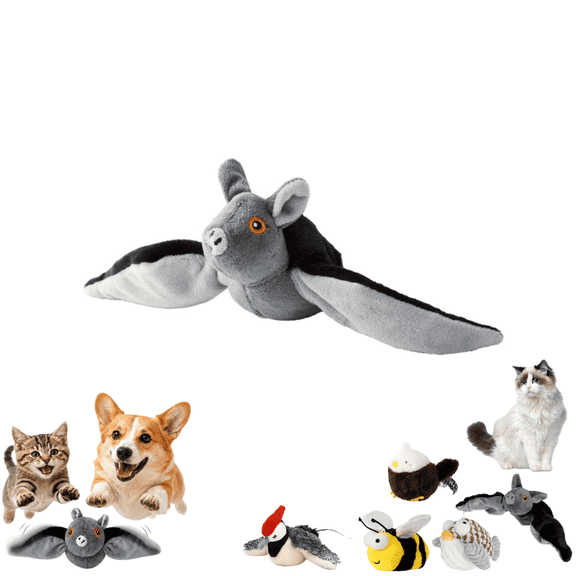 Flying Bat Cat Toy, Flapping Interactive Wing Toy for Dogs & Cats, Cute interactive pet teaser For Interactive Play & Exercise
