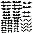 thumbnail image 1 of Flying Bat Clings Waterproof Adhesive PVC Stickers Realistic Bat Wall Decals Halloween Decoration for Home Decoration, 1 of 8