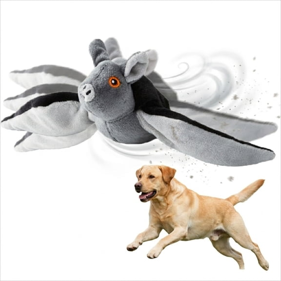 Flying Bat Dog Toy, Auto Flapping Wings With Chirping Sound, USB Rechargeable Interactive Pet Toy for Indoor Dogs and Cats