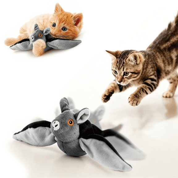 Flying Bat Dog Toy,Flying Bat Toy for Dogs & Cats，1PCS | Flapping Bat Toy with Chirping Engages Cats and Dogs,Mimics Real Flying Motion,Flapping Wings Interactive Pet Toy