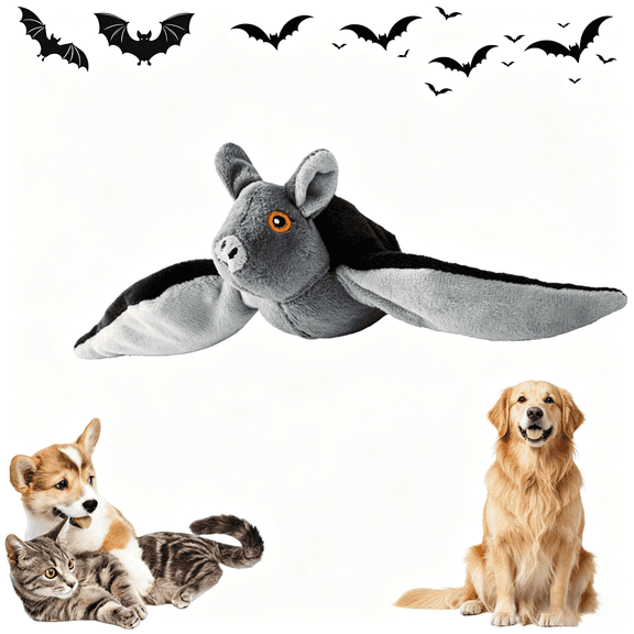 Flying Bat Dog Toy, Flying Bat Toy For Cats, Noflying, Flapping Bird Interactive Cat Toy, Cute Interactive Pet Teaser