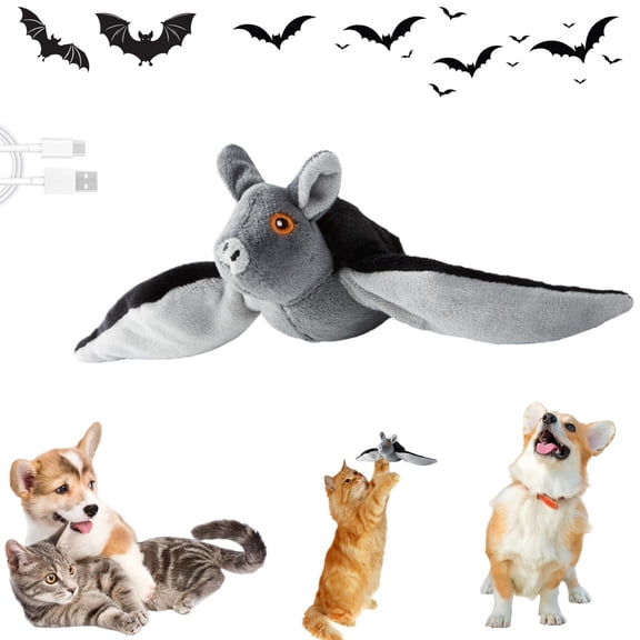 Flying Bat Dog Toy, Flying Bat Toy for Dogs with Chirping Flapping