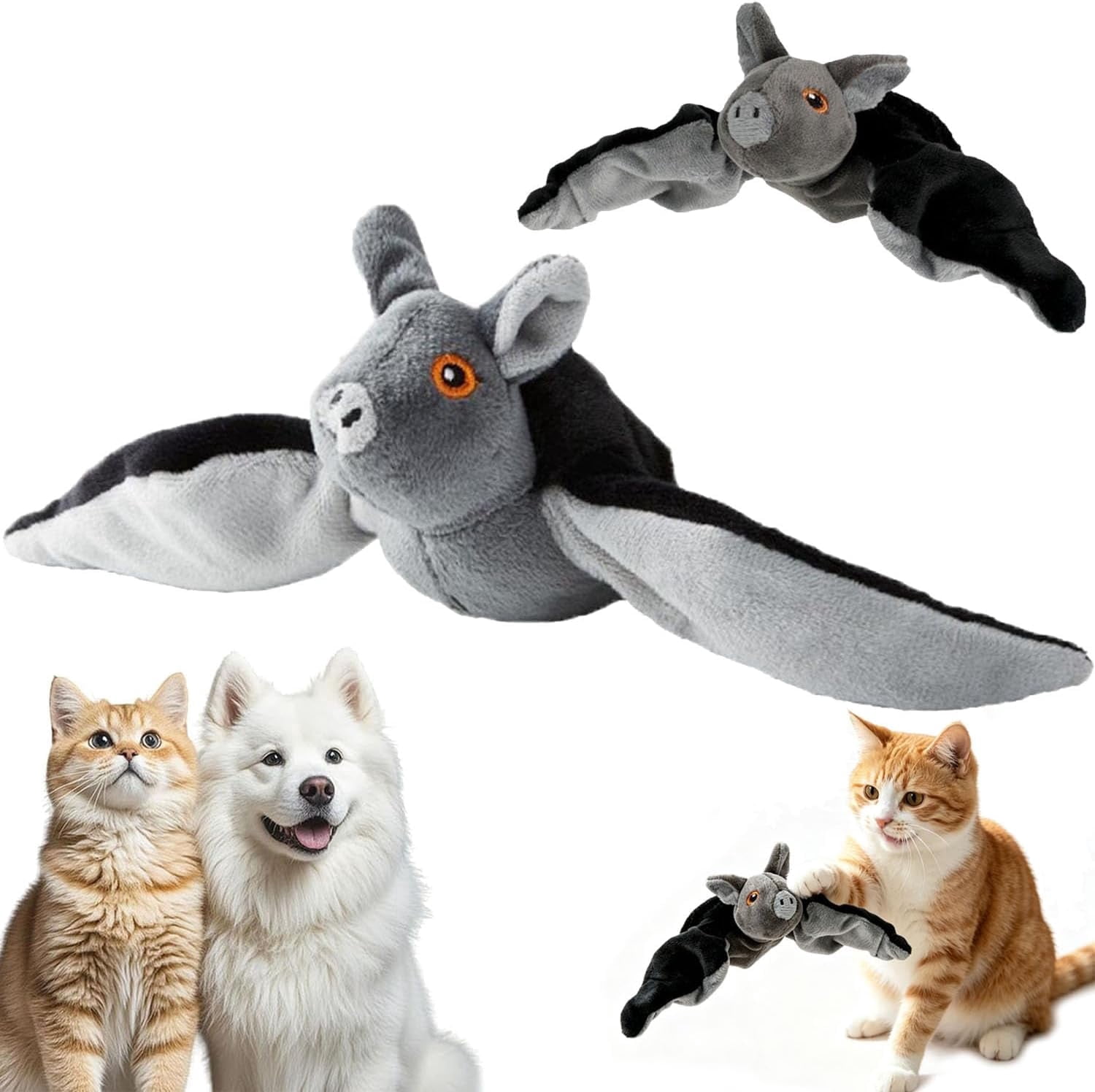 Wild Paws Flying Bat Dog Toy, Flying Toy For Dogs Electric Flapping Interactive Cat Chasing Toy