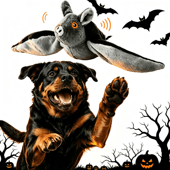 Flying Bat Dog Toy, Interactive Flap Wing Bat Toy for Dogs, Flying Bats Toy for Large Dogs, Halloween Pet Gift