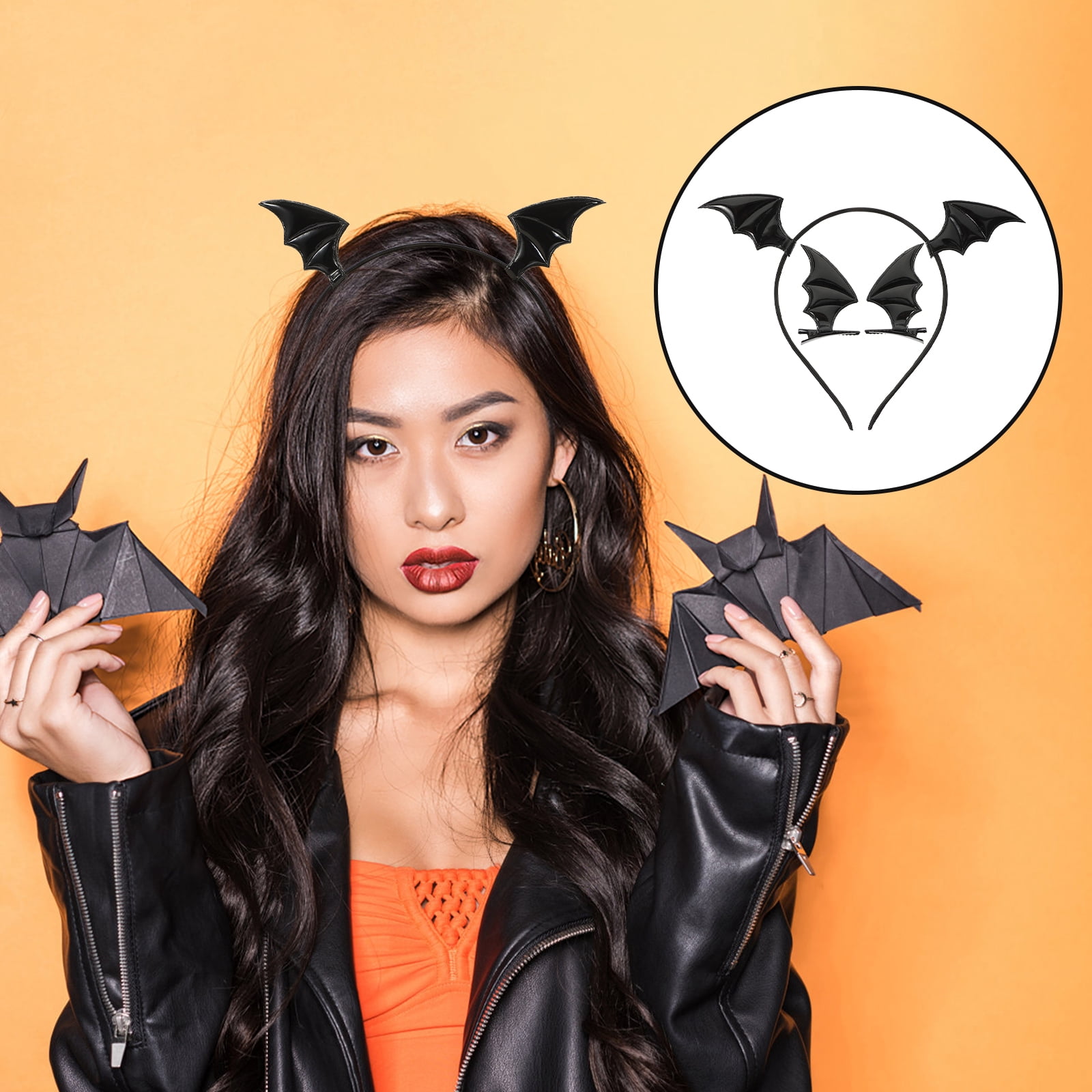 Halloween Black Bat Headband Costume Bat Headband Halloween Party Favor - Stesha Party main image 2