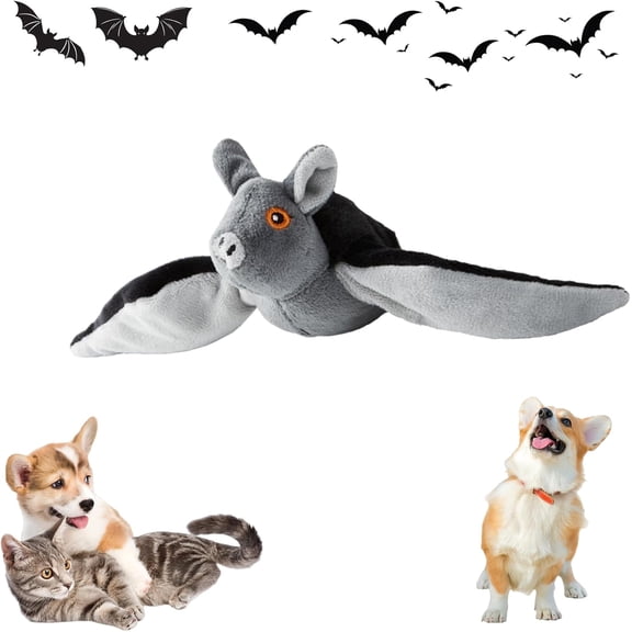 Flying Bat Toy for Dogs & Cats, Flapping Wings Interactive Pet Toy，3 | Flapping bat toy with chirping engages cats and dogs, mimics real flying motion. Cute interactive pet teaser