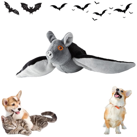 Flying Bat Toy for Dogs & Cats, Interactive Flapping Wing Pet Toy with Chirping Sound, USB Rechargeable Automatic Teaser Toy for Indoor Play