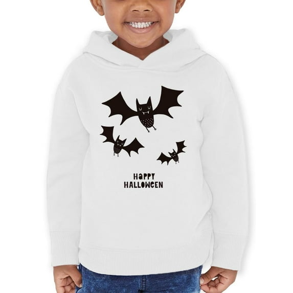 Flying Bats Happy Halloween Hoodie Toddler -Image by Shutterstock, 2 Toddler