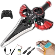 Flying Battle Sword, Gesture Controlled Stunt Rc Plane - 3 Speed Stunt Control Modes, Hand Wave/Controller Mode Remote Flying Sword Gravity Sensing Drop-Proof Frame for All AgesRed DP