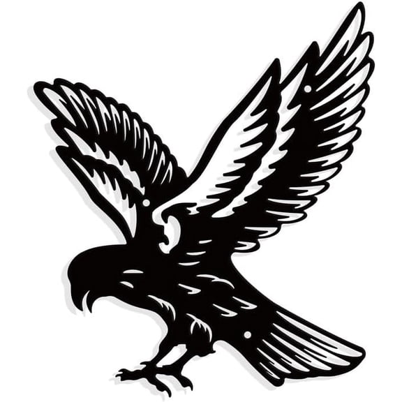 Flying Bird Metal Wall Art Decor Flat Round Matte Style Wall Hanging Decor Silhouette Wall Art for Home Garden Hotel Office Wall Festival Decoration Gift 11.029.45 Inch Mixed Color