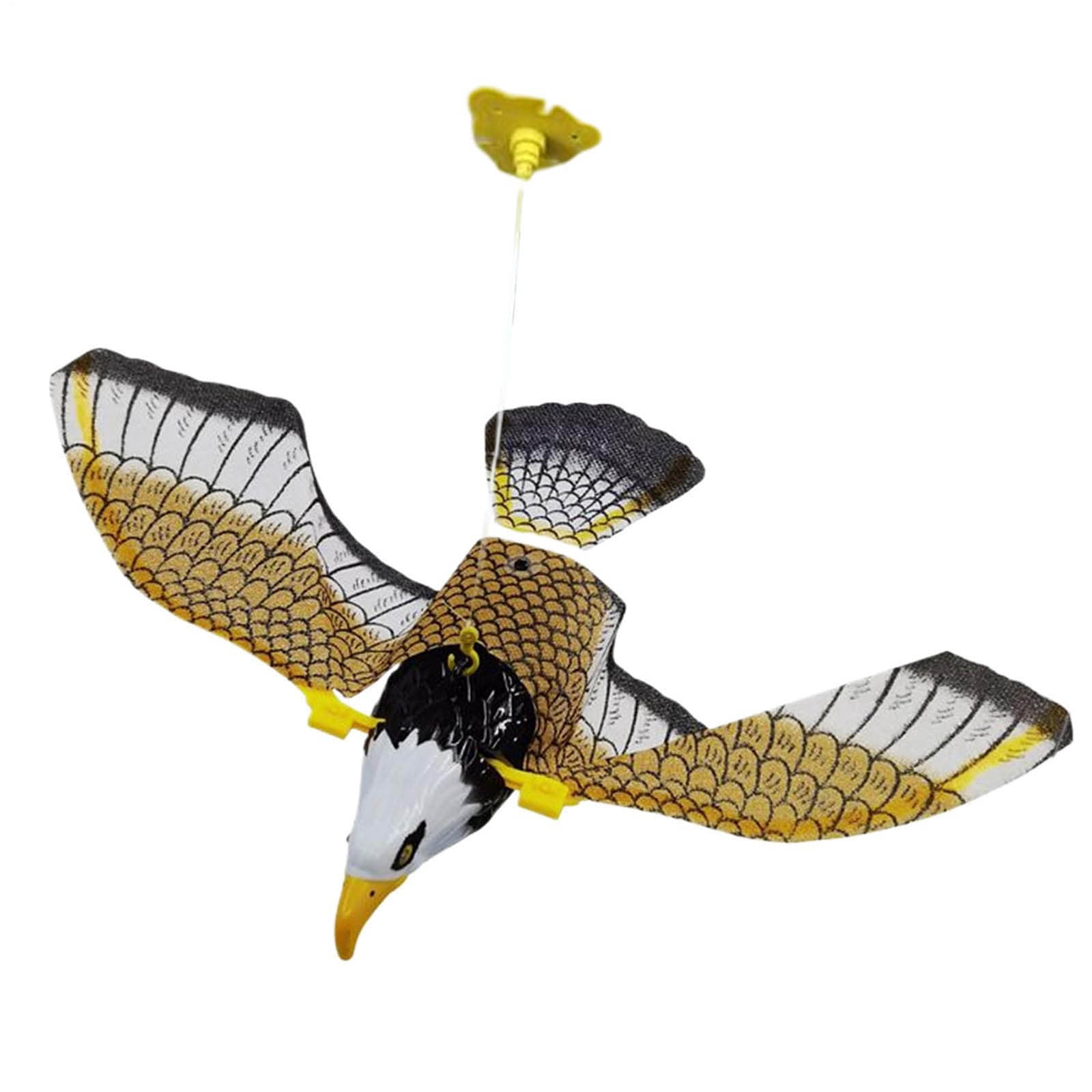 Health Risks Relistic Flying Bird Toy for Cats with LED Light and Sound Electronic for Indoor ...