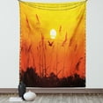thumbnail image 1 of Flying Birds Decor Tapestry, Bulrushes Against Sunlight Over Sky at Sunset Flying Bird Wildlife Image, Wall Hanging for Bedroom Living Room Dorm Decor, 40W X 60L Inches, Yellow Red, by Ambesonne, 1 of 5