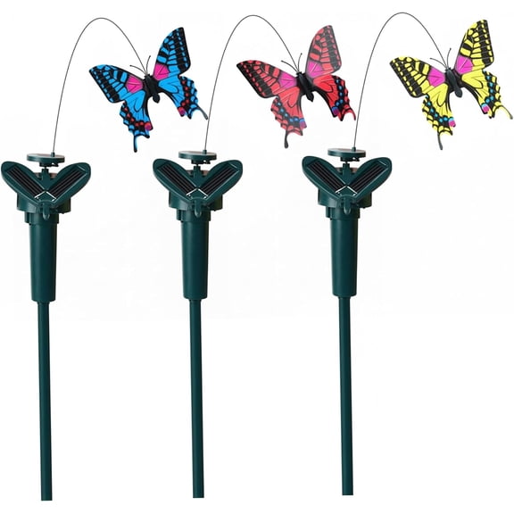 Flying Butterflies for Centerpieces, Fluttering Moving Outdoor Butterfly Lights with Battery Backup, Waterproof Landscape Stake Decor for Yard, Pathway, Lawn, Planter & Flower Bed Ornament