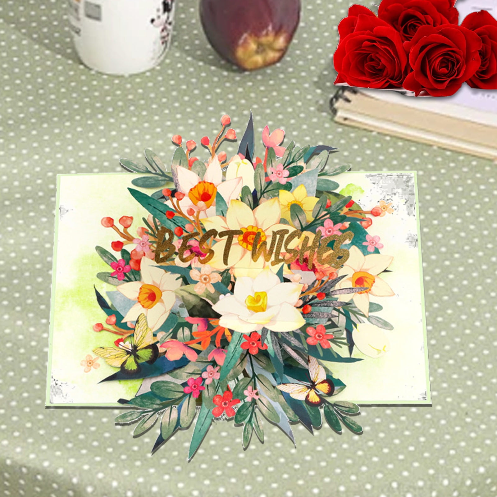 Flying Butterflies Pop Up Card, 3D Flower Butterfly Birthday Card ...