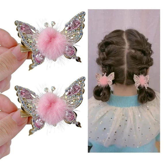 Flying Butterfly Hairpin, Moving Butterfly Hair Clips, Cute Rhinestones Metal Small Plush Hair Flying Butterfly Hairpin, Hair Accessories