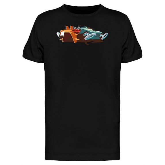 Flying Car Graphic T-Shirt Men -Image by Shutterstock, Male 3X-Large