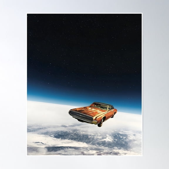 Flying Car Poster Wall Art, Modern Wall Decor, 12x18 UNFRAMED