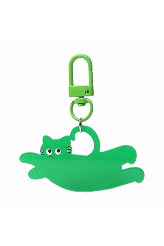 Cute Flying Cat Pendant Cartoon Animal Pendants Keyrings Fashionable Plastic Key Rings Jewelry for Backpacks and Phone
