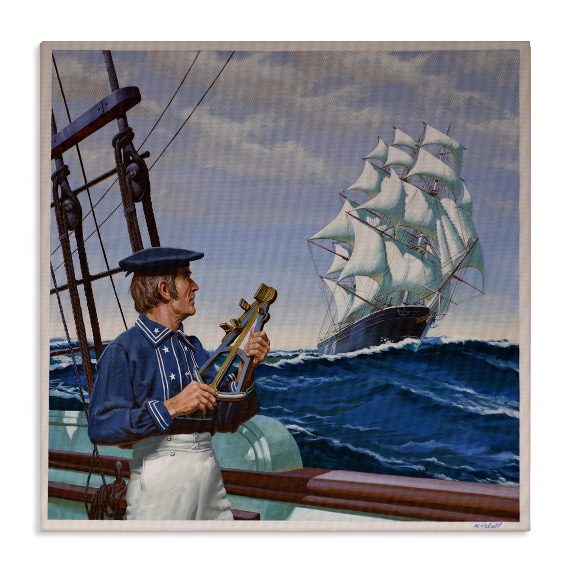 Flying Cloud Sailing Ship Canvas Wall Art, design by Wind River Studios