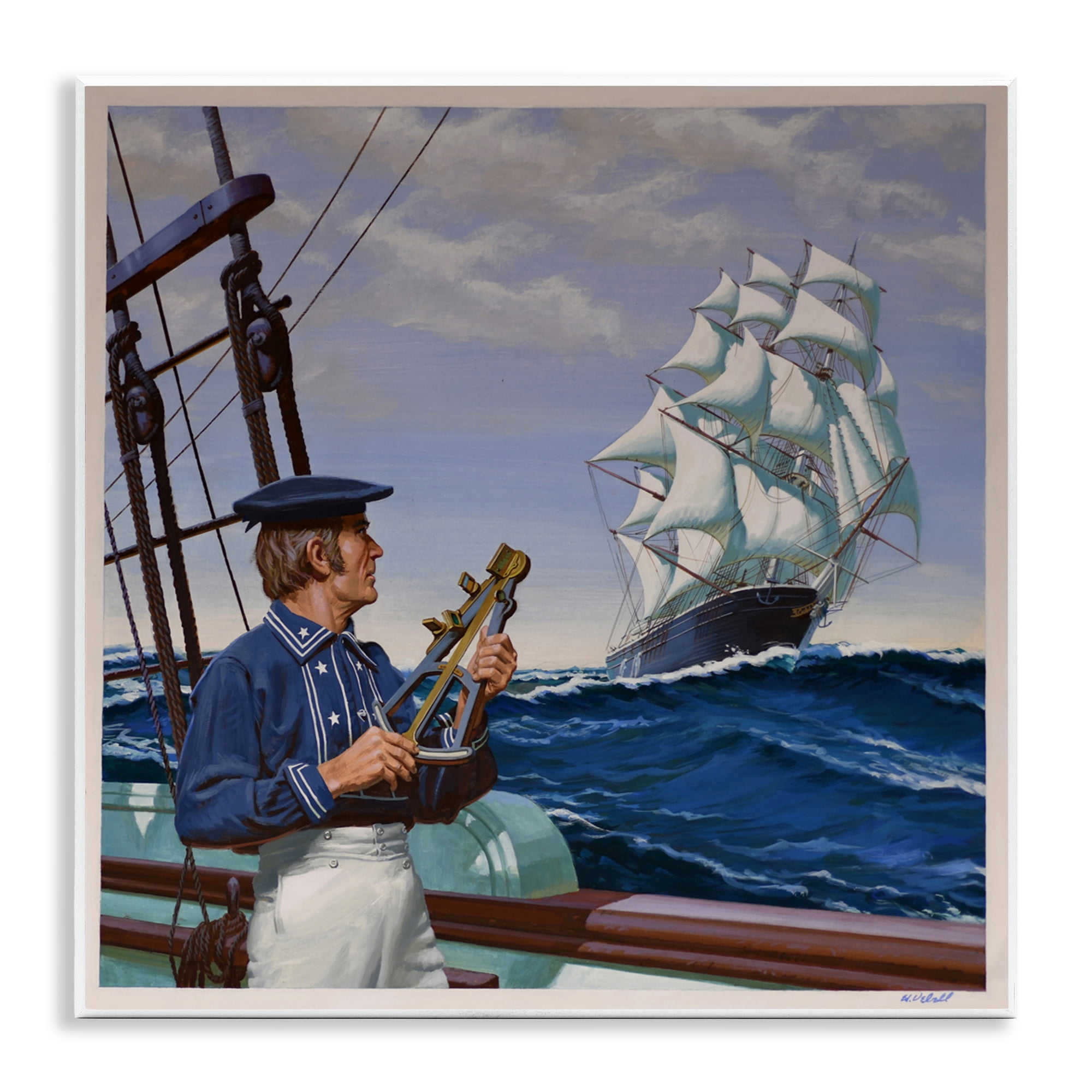 Flying Cloud Sailing Ship Wall Plaque Art, design by Wind River Studios