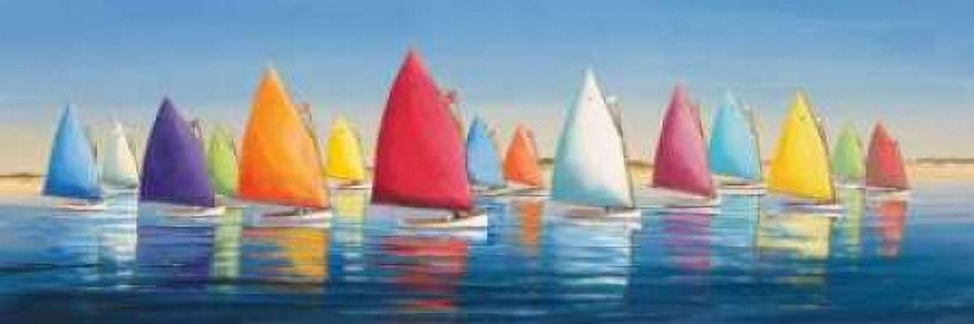 Flying Colors Canvas Art - Sally Caldwell Fisher (8 x 24)