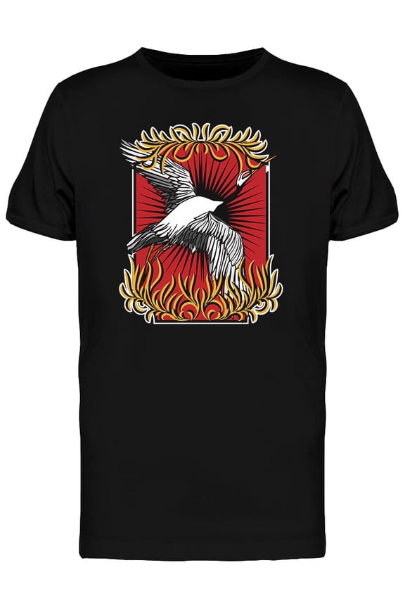Flying Crane T-Shirt Men -Image by Shutterstock, Male 3X-Large